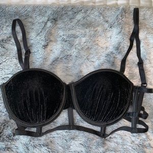 Ann Summers cage bra w zipper back velvet